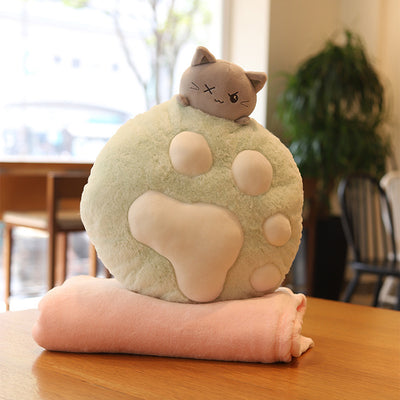 Almohada de Pata de Gato Felpa - Cojín Decorativo Funcional para Sofá y Hogar - Image 13