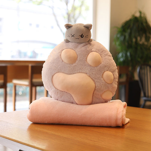 Almohada de Pata de Gato Felpa - Cojín Decorativo Funcional para Sofá y Hogar - Image 16