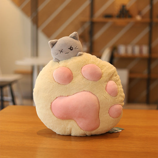 Almohada de Pata de Gato Felpa - Cojín Decorativo Funcional para Sofá y Hogar - Image 17