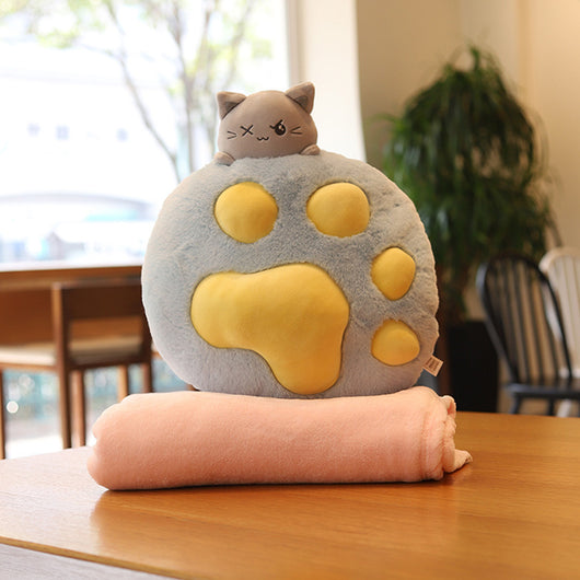 Almohada de Pata de Gato Felpa - Cojín Decorativo Funcional para Sofá y Hogar - Image 8