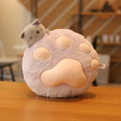 Almohada de Pata de Gato Felpa - Cojín Decorativo Funcional para Sofá y Hogar - Image 4