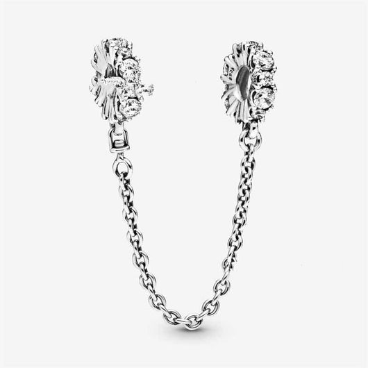 Pulsera de Plata 925 Luna y Estrella Brillante con Cierre de Seguridad - Image 3