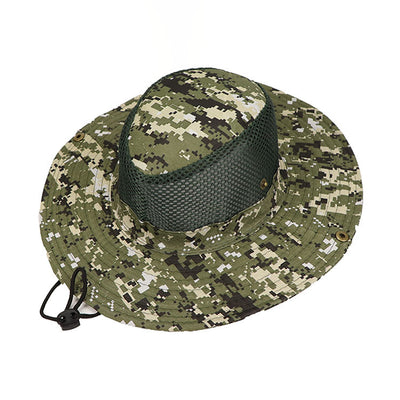 Gorro de Camuflaje Digital con Ala Ancha - Gorro Pescador Protección Solar - Image 13