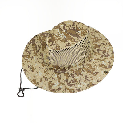 Gorro de Camuflaje Digital con Ala Ancha - Gorro Pescador Protección Solar - Image 4