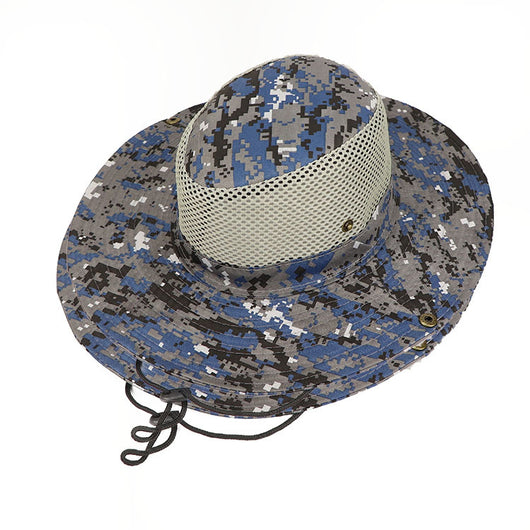 Gorro de Camuflaje Digital con Ala Ancha - Gorro Pescador Protección Solar - Image 2