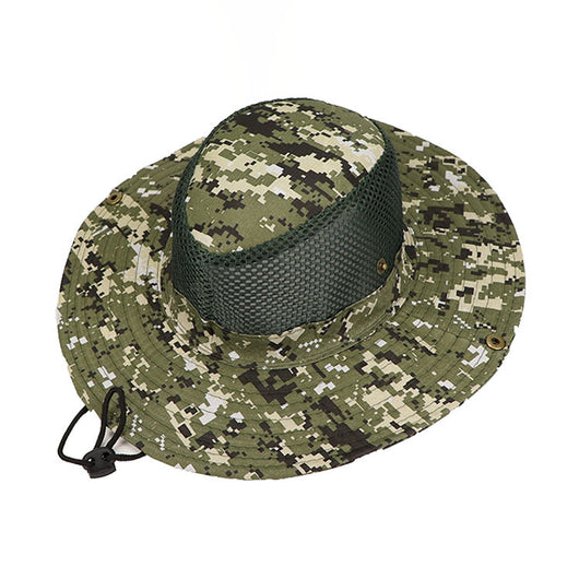 Gorro de Camuflaje Digital con Ala Ancha - Gorro Pescador Protección Solar - Image 7