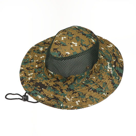 Gorro de Camuflaje Digital con Ala Ancha - Gorro Pescador Protección Solar - Image 6