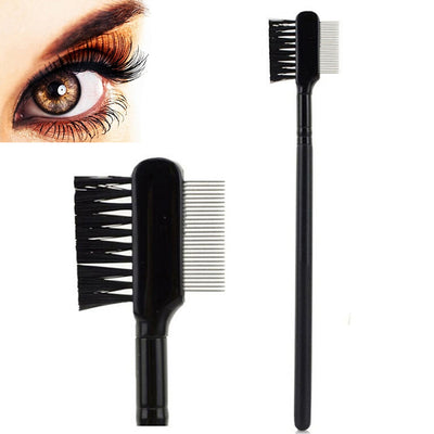 Cepillo Dual para Cejas y Pestañas con Peine de Acero Inoxidable - Image 13