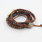 Pulsera de Piedra Natural Ojo de Tigre para Hombre y Mujer - Tejida a Mano con Cuero