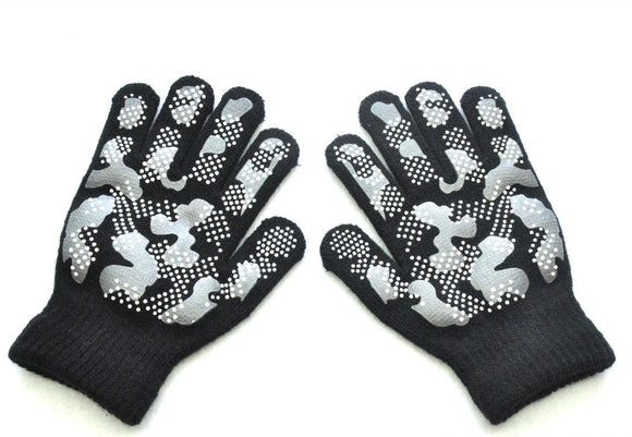 Guantes Térmicos Tejidos para Niños 5-11 Años con Agarre Antideslizante