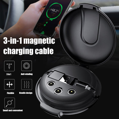 Cargador Magnético 3 en 1 Retráctil con Soporte para Auto - Image 13