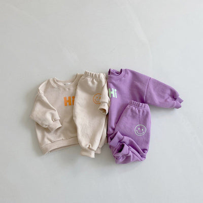 Conjunto Deportivo Infantil con Diseño Sonrisa - Sudadera y Pantalón - Image 3
