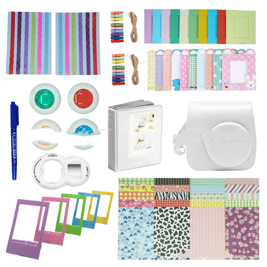 Kit Completo de Accesorios para Cámara Instantánea Mini con Espejo Selfie y Filtros