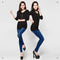Women's Pure Blue Denim Skinny Leggings - Spring, Autumn, and Summer