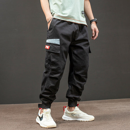 Pantalones Overol Hombre Corte Relajado Color Sólido - Image 9