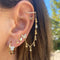 Juego de Aretes Mini Moda Estrella Luna Mariposa Studs Pequeños Cruces Corazón Punk Piercing Pendientes Joyería