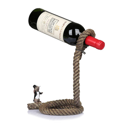 Botellero Colgante de Cuerda con Resina - Decoración Elegante para tu Hogar - Image 6
