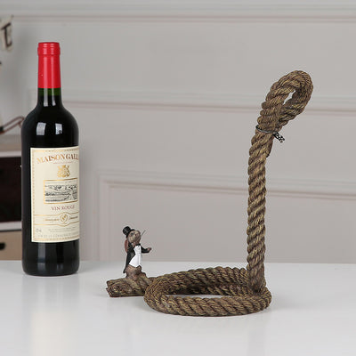 Botellero Colgante de Cuerda con Resina - Decoración Elegante para tu Hogar - Image 3
