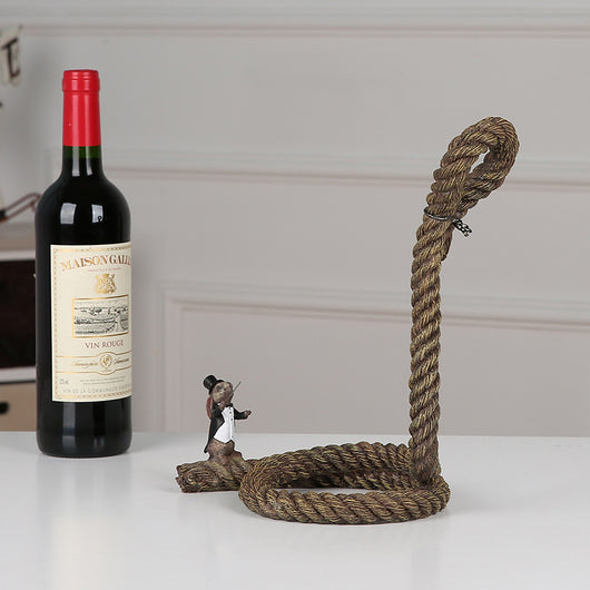 Botellero Colgante de Cuerda con Resina - Decoración Elegante para tu Hogar - Image 3