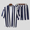 Pijama Praia Curto Masculino com Listras - Conjunto de Praia