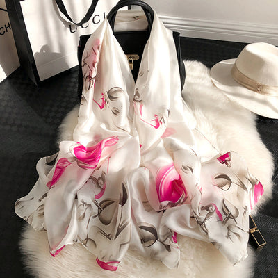 Pañuelo de Seda para Mujer - Abrigo Versátil Primavera, Otoño e Invierno - Image 6