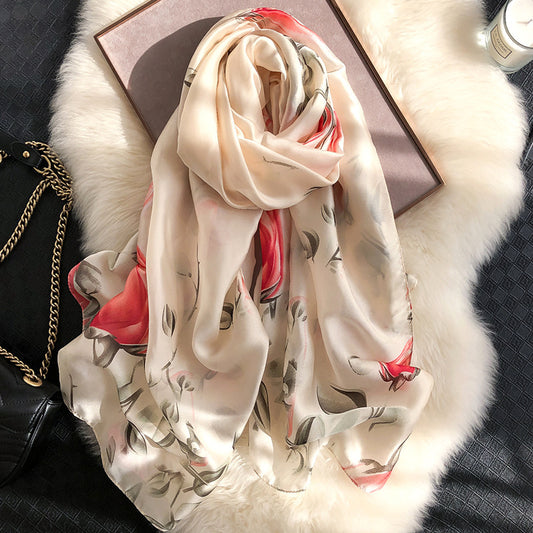 Pañuelo de Seda para Mujer - Abrigo Versátil Primavera, Otoño e Invierno - Image 2