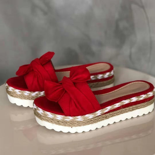 Sandalias Cuña con Moño para Mujer - Comodidad y Estilo - Image 10