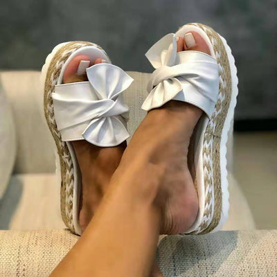 Sandalias Cuña con Moño para Mujer - Comodidad y Estilo - Image 9