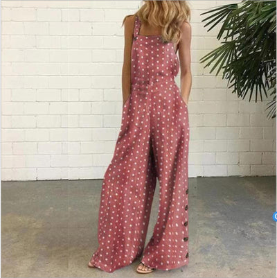 Jumpsuit de Algodón y Lino con Tirantes Estampados - Image 10