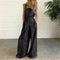 Jumpsuit de Algodón y Lino con Tirantes Estampados