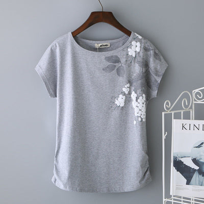 Camiseta Blanca Suelta Manga Corta para Mujer - Ideal para Verano