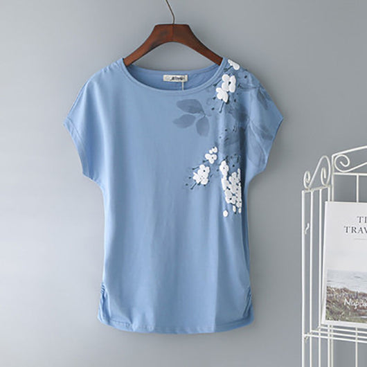 Camiseta Blanca Suelta Manga Corta para Mujer - Ideal para Verano - Image 4