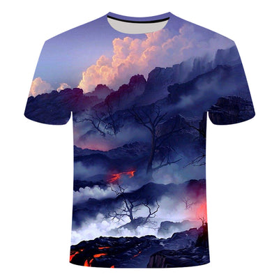 Camiseta Deportiva 3D Volcano Magma para Hombre - Image 11