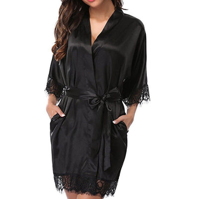 Camisón Largo de Seda Helada Talla Grande Sensual - Image 11
