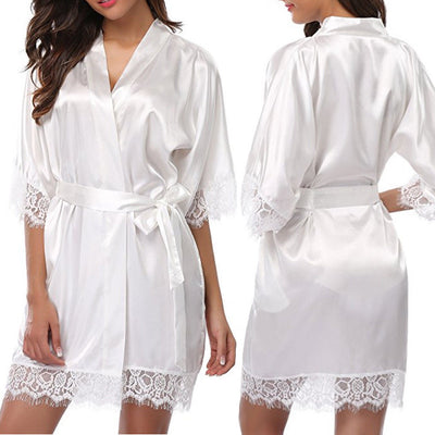 Camisón Largo de Seda Helada Talla Grande Sensual - Image 12