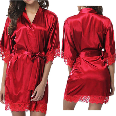 Camisón Largo de Seda Helada Talla Grande Sensual - Image 14