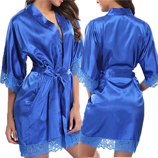 Camisón Largo de Seda Helada Talla Grande Sensual - Image 15