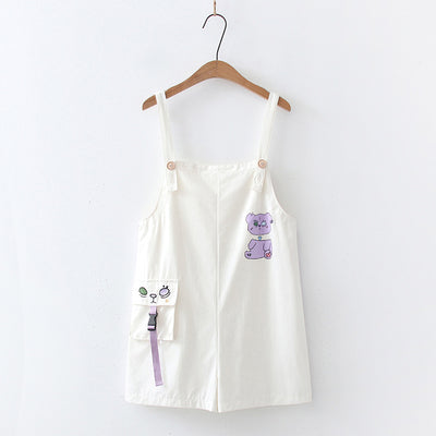 Short Denim con Tirantes Estilo Fresco para Niñas - Image 8
