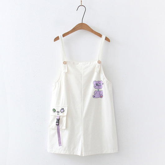 Short Denim con Tirantes Estilo Fresco para Niñas - Image 3