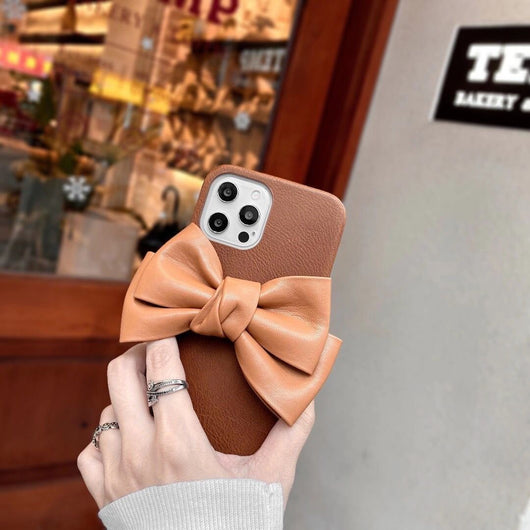 Funda para Móvil de Cuero con Lazo Grande - Image 5