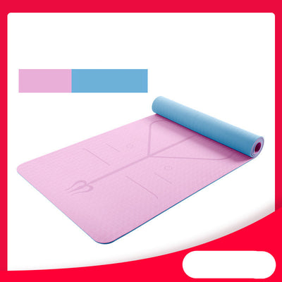 Tapete de Yoga Antideslizante 6mm con Líneas de Postura - Image 6
