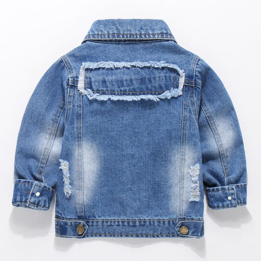 Chaqueta Vaquera Infantil con Parches - Abrigo de Manga Larga - Image 7