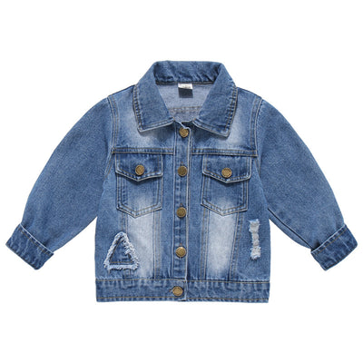 Chaqueta Vaquera Infantil con Parches - Abrigo de Manga Larga - Image 8