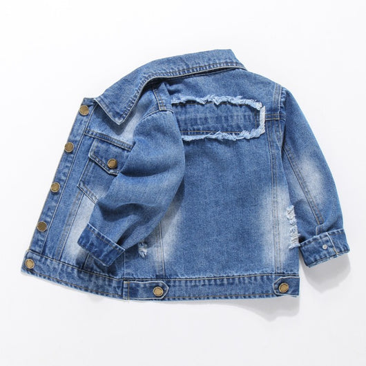 Chaqueta Vaquera Infantil con Parches - Abrigo de Manga Larga - Image 11