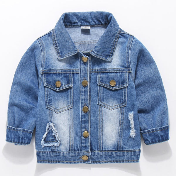 Chaqueta Vaquera Infantil con Parches - Abrigo de Manga Larga - Image 5