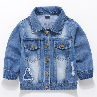 Chaqueta Vaquera Infantil con Parches - Abrigo de Manga Larga - Image 5