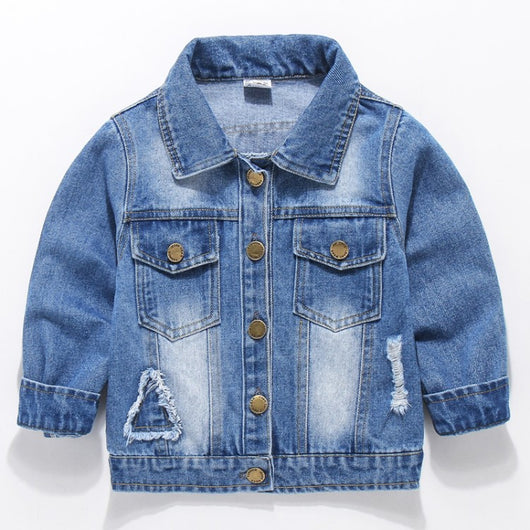 Chaqueta Vaquera Infantil con Parches - Abrigo de Manga Larga - Image 5