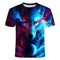 Camiseta 3D Lobo Nieve - Diseño Digital Europeo Tendencia Juvenil