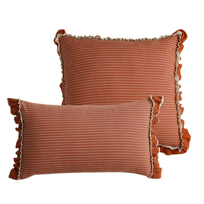 Almohada Decorativa de Lino Lavado con Encaje de Loto, Estilo Británico Pastoral - Image 17