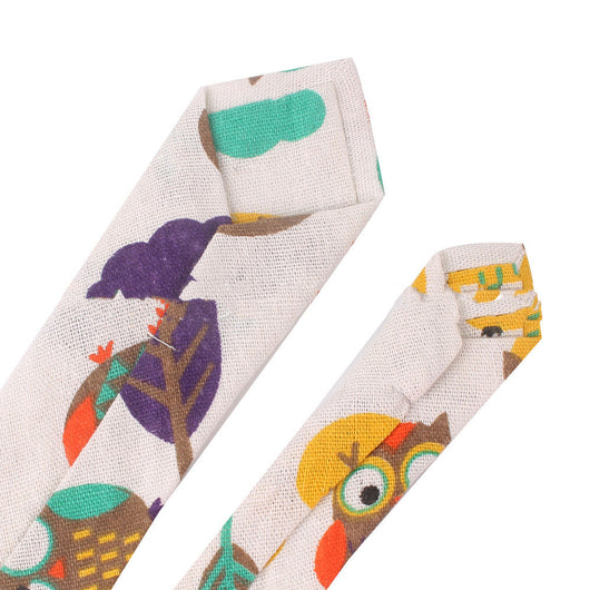 Corbata Estampada Algodón y Lino Animales y Plantas - Versión Angosta 6cm - Image 26